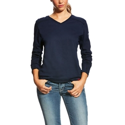 Ariat Womens FR AC Top | Navy 