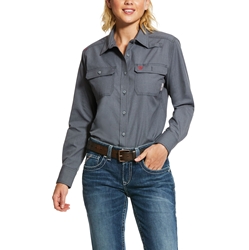 Ariat Womens FR Featherlight Work Shirt | Gunmetal 