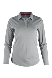 Lapco Womens FR Knit Polo Shirt - Gray 